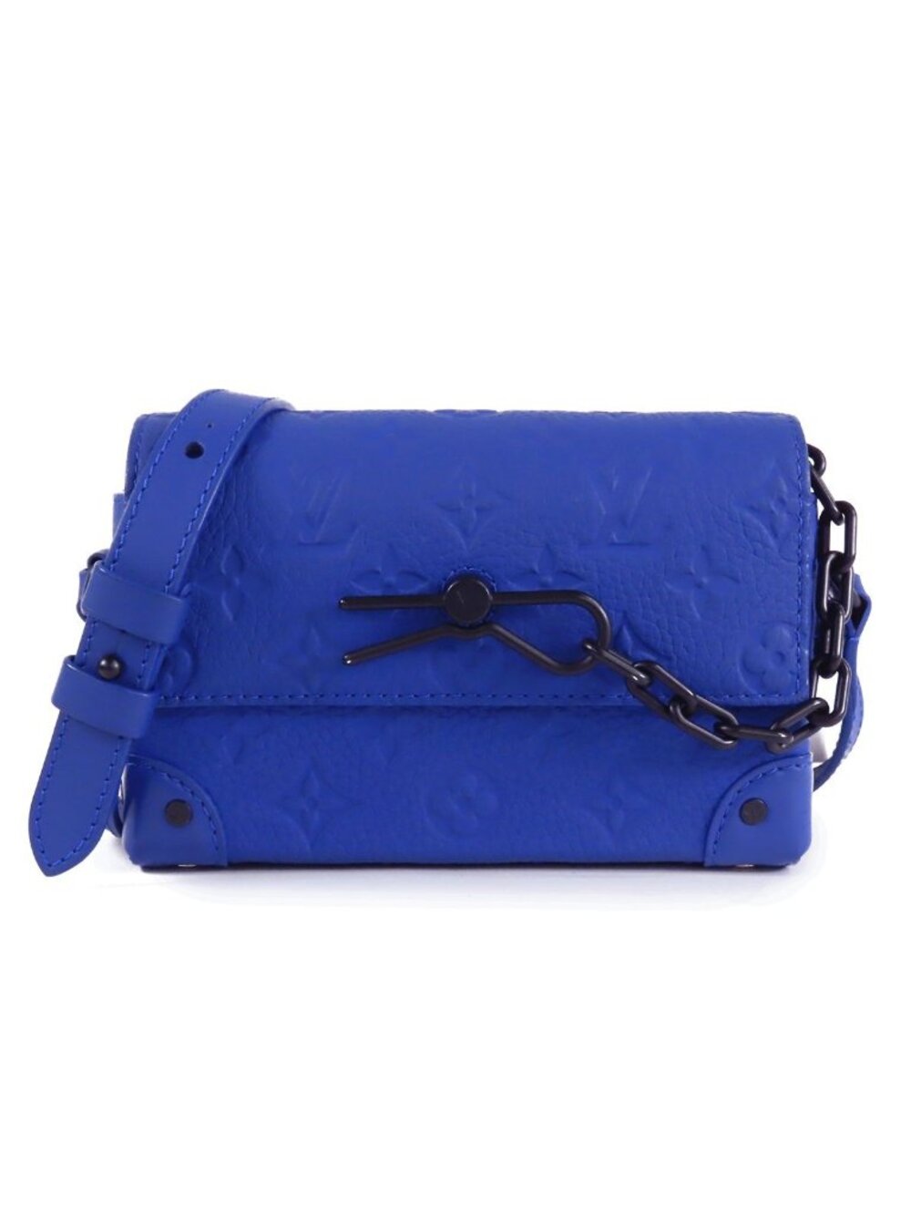 Louis Vuitton Steamer Wearable Wallet Blue Monogram Taurillon Shoulder Bag